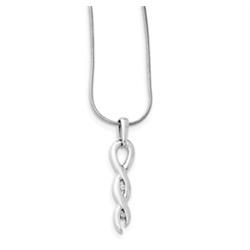 STERLING SIL WHITE ICE .02C DIAMOND TWIST NECKLACE NGWI264 Image