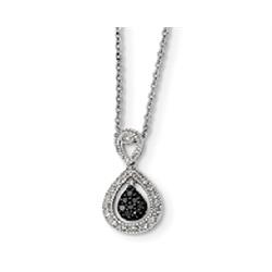 STERLING SILVER RHODIUM PLATED BLACK/WHITE DIAMOND CH3777SS Image